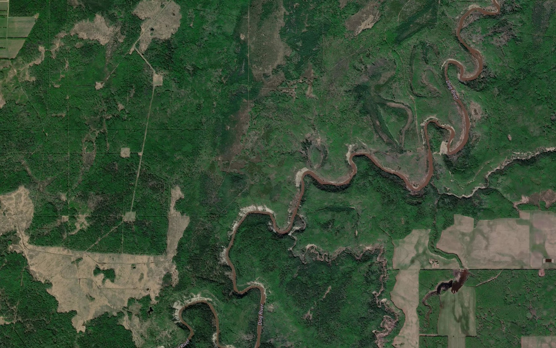 Satellite map of the Siphon Creek