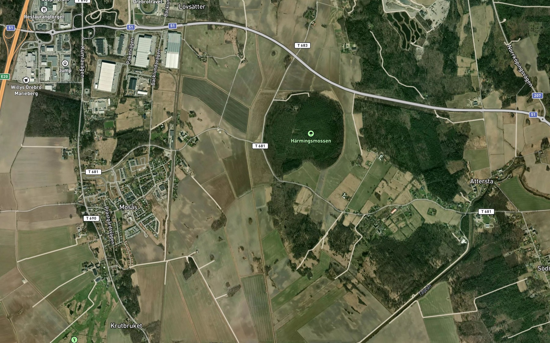 Satellite map of the Kvismare Kanal