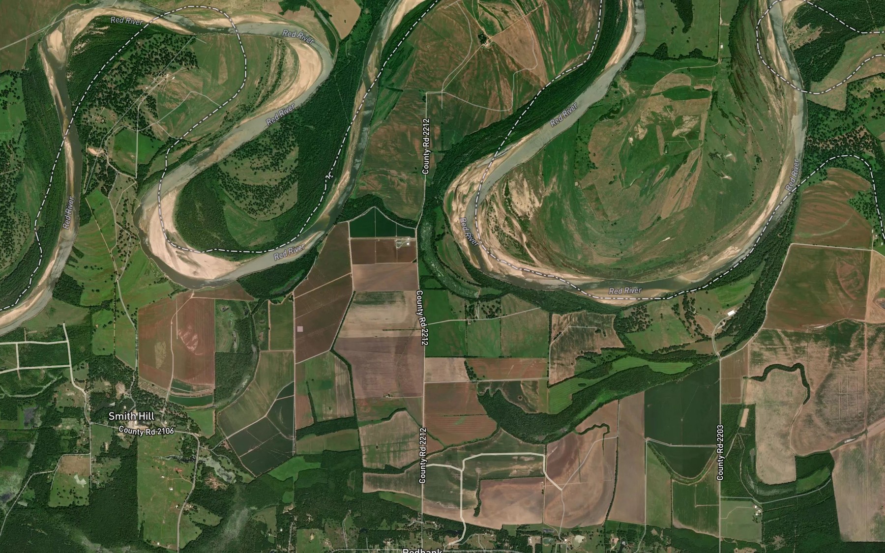 Satellite map of the Wilson Lake