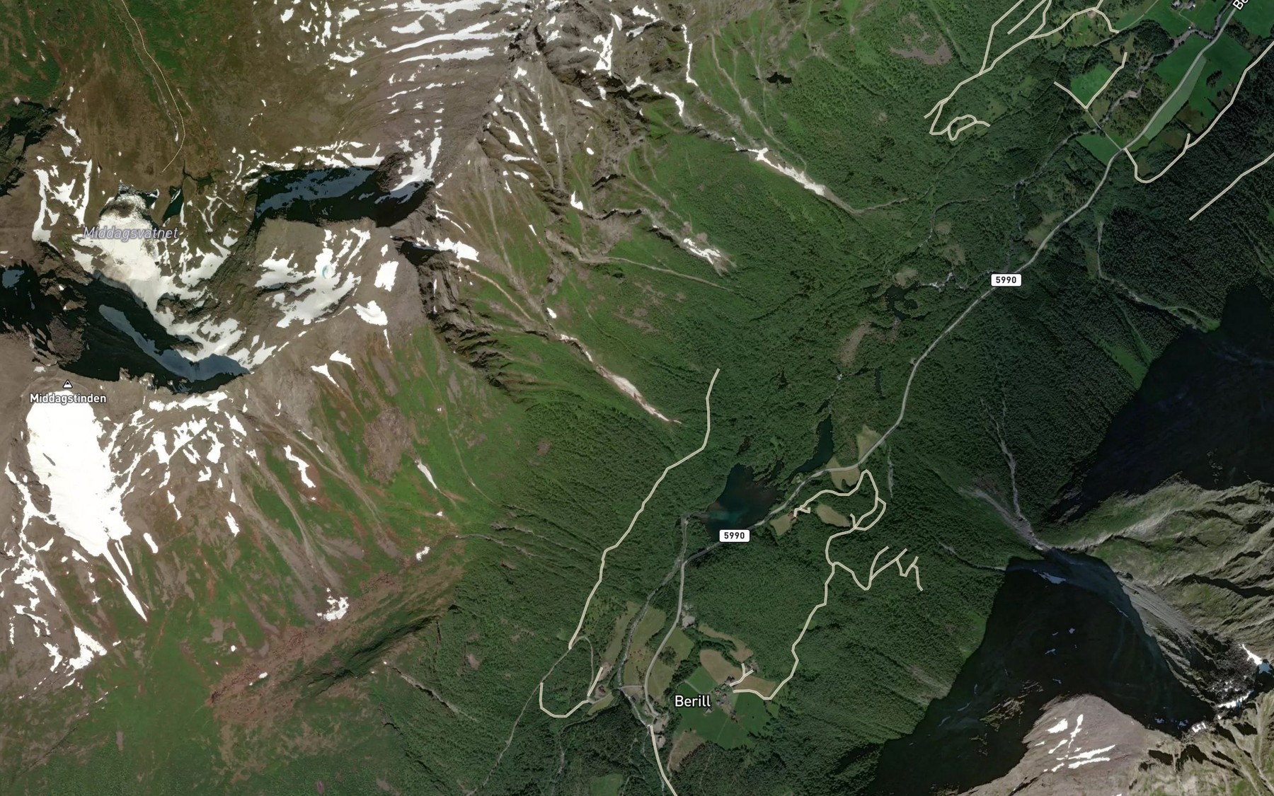 Satellite map of the Raskrofonna