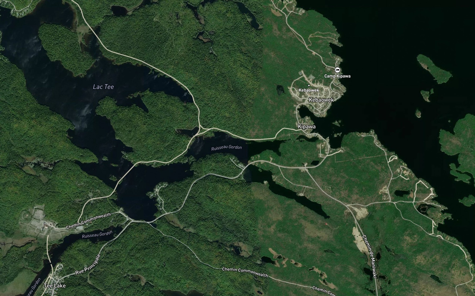 Satellite map of the Lac du Moulin