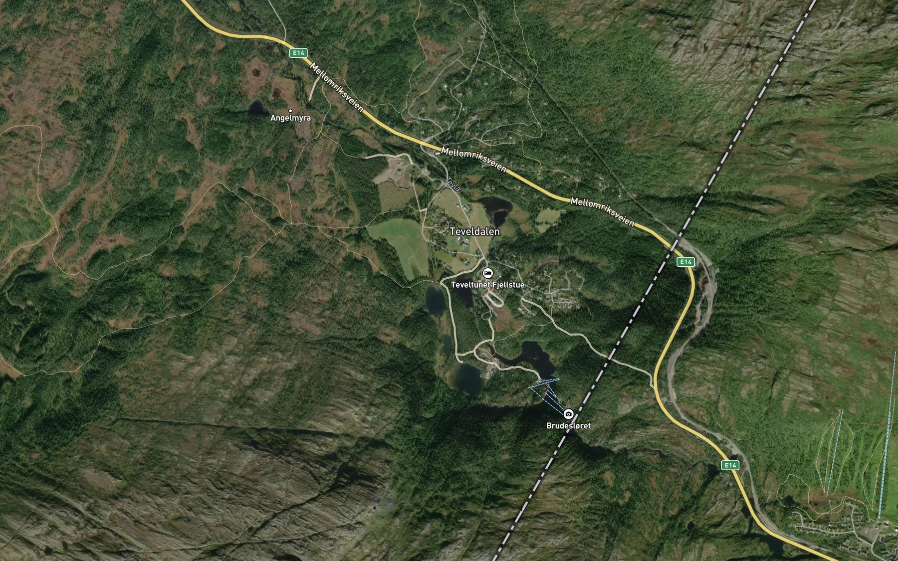 Satellite map of the Fosstjonna
