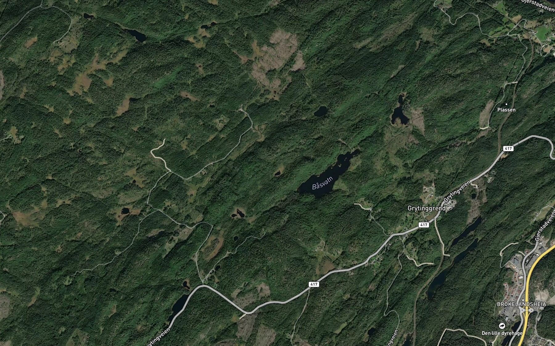 Satellite map of the Poddetjern