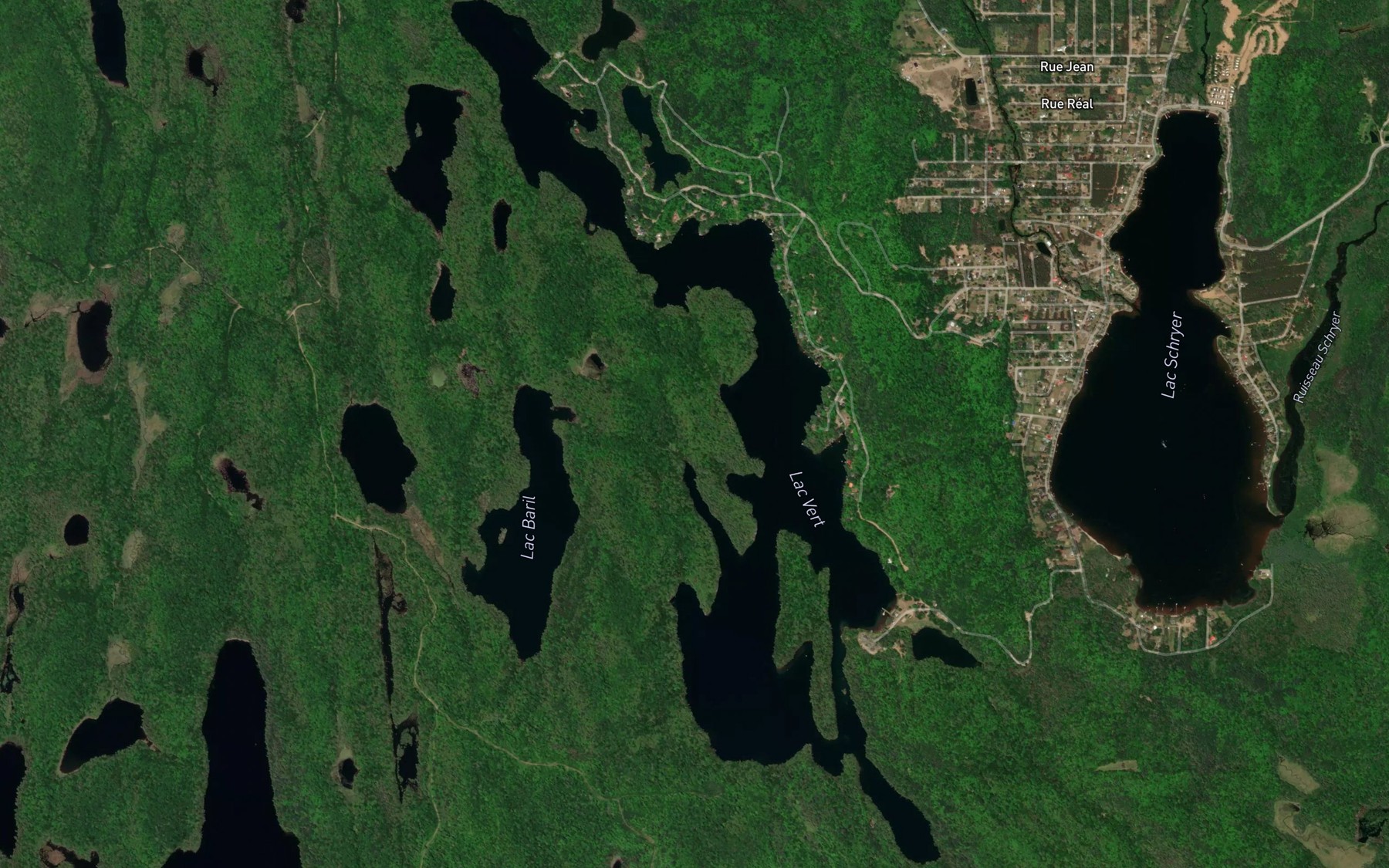 Satellite map of the Lac Vert