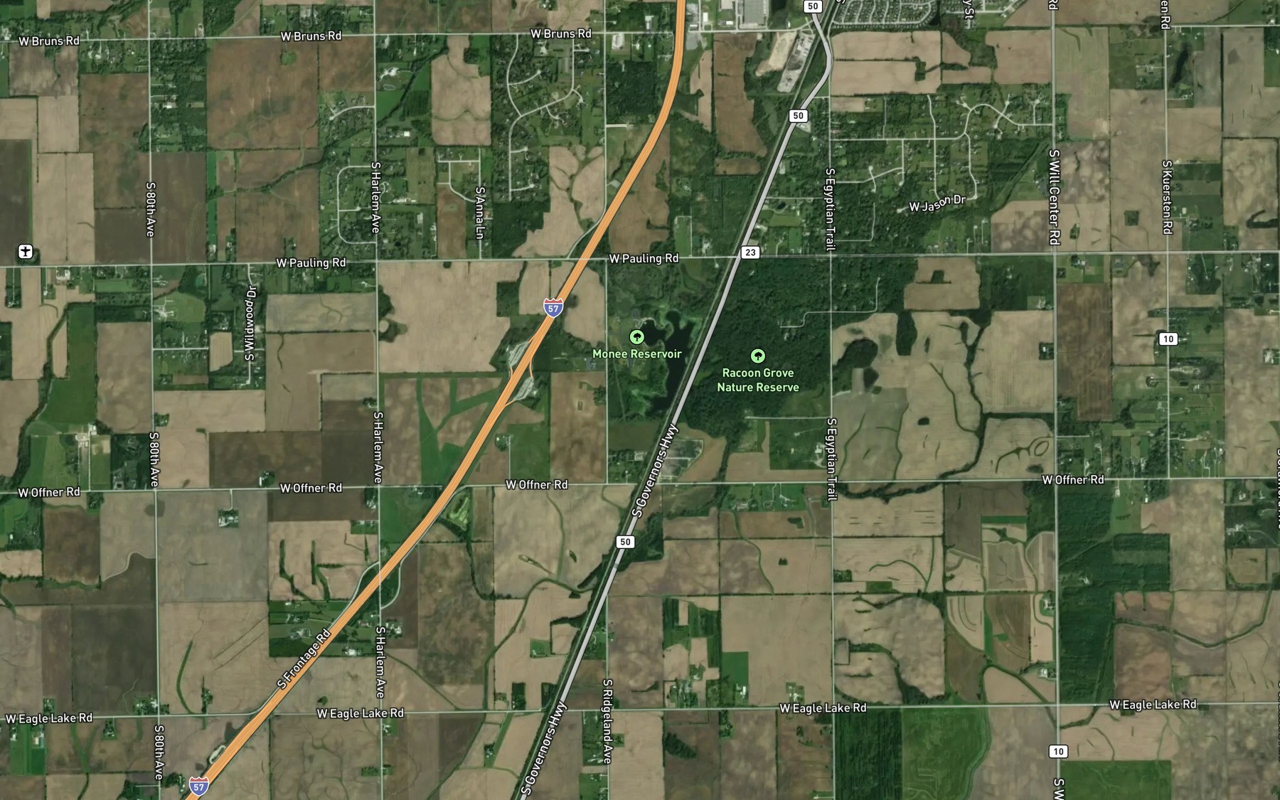 Satellite map of the Spot 5