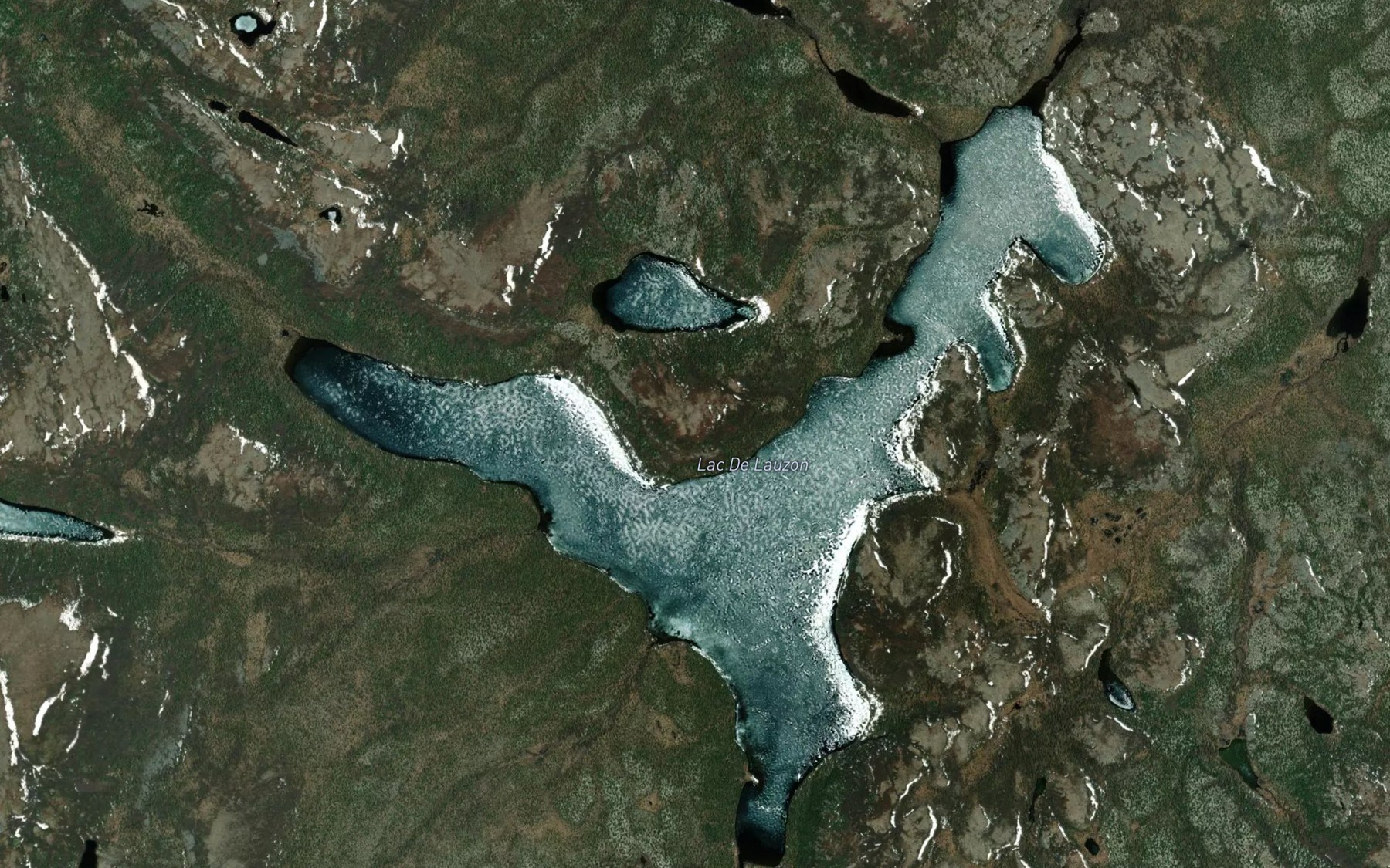 Satellite map of the Lac De Lauzon