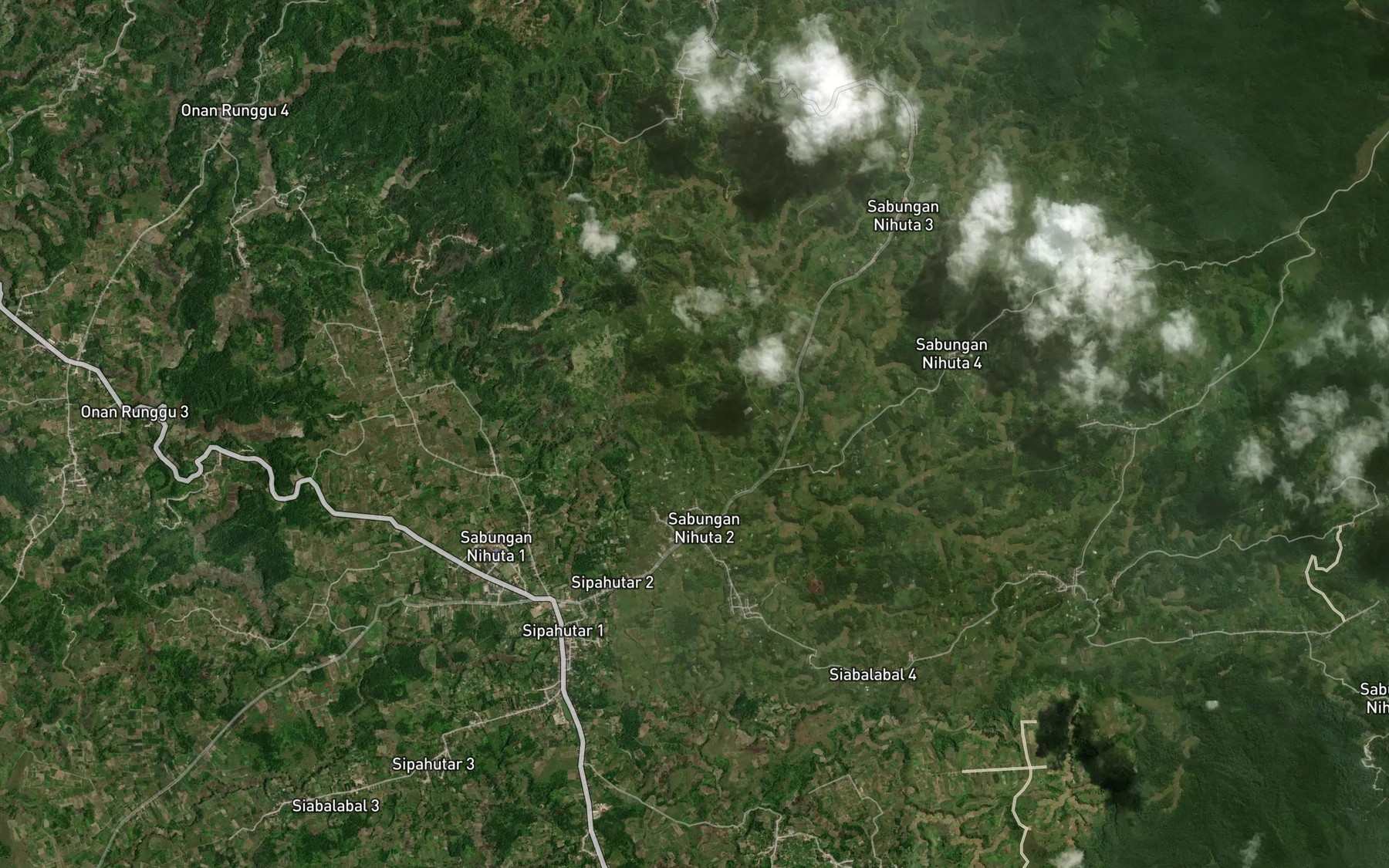 Satellite map of the Aek Si Boruan