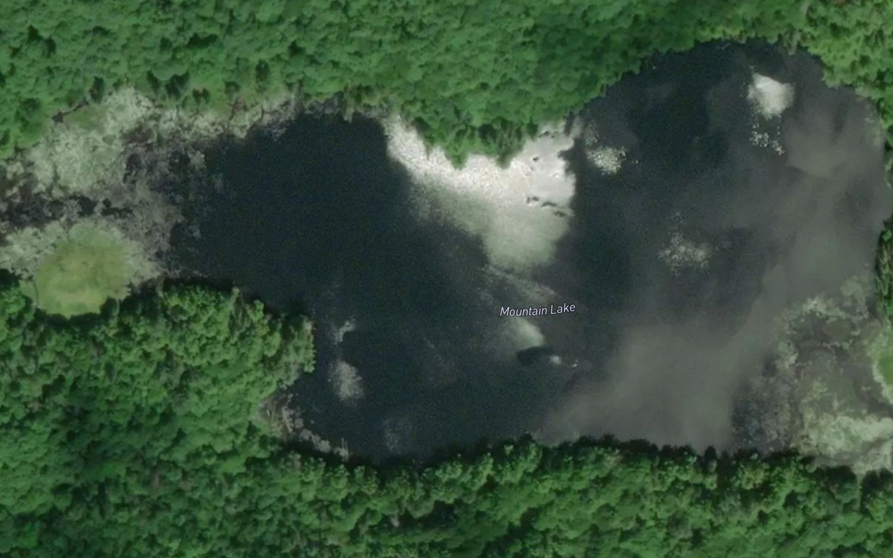 Satellite map of the Mountain Lake
