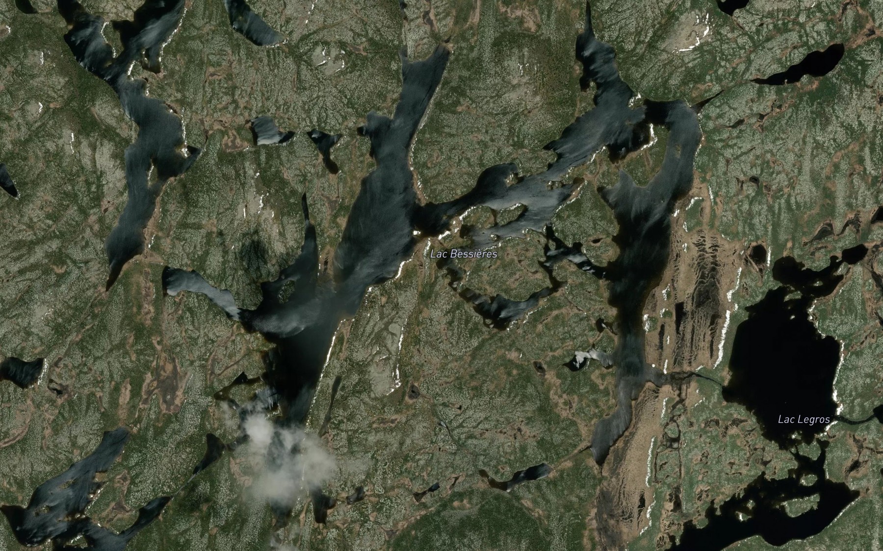 Satellite map of the Lac Bessieres