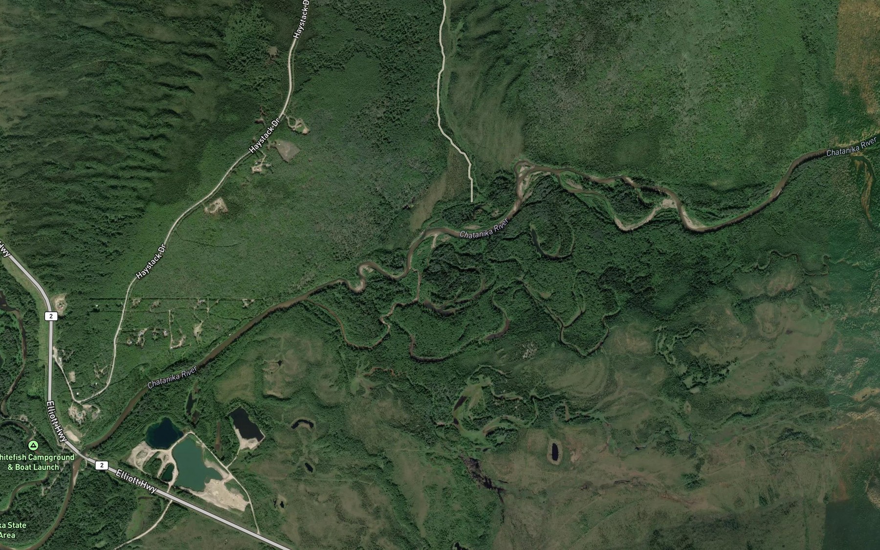 Satellite map of the Little Eldorado Creek
