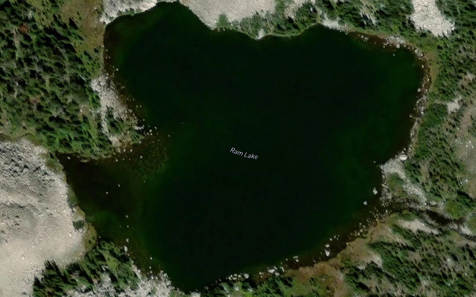 Satellite map of the Ram Lake