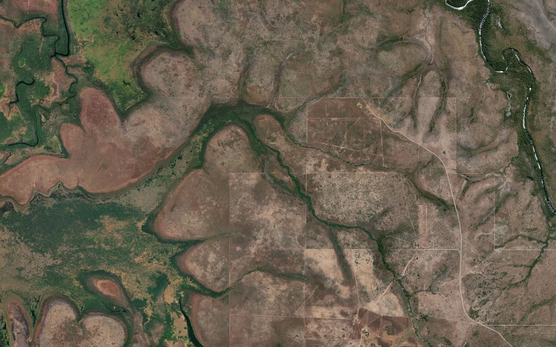 Satellite map of the Porters Creek