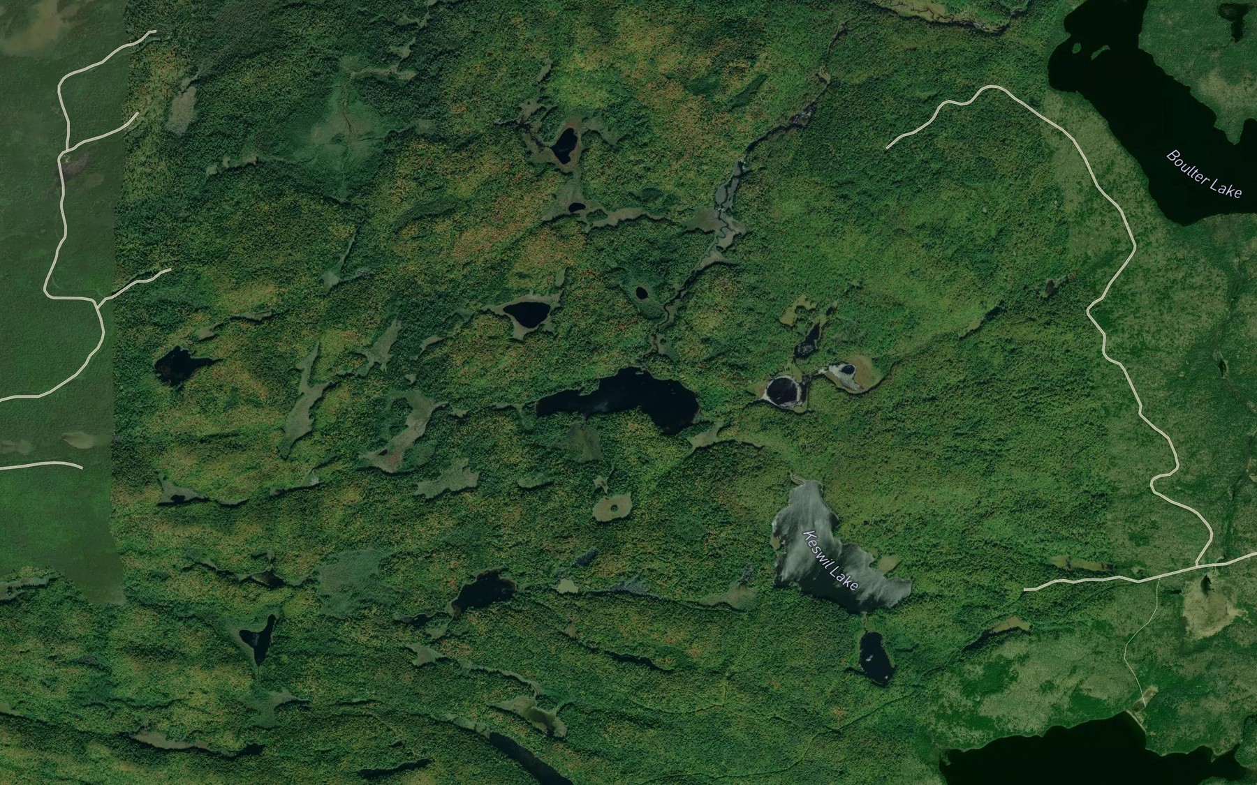 Satellite map of the Barbe Lake
