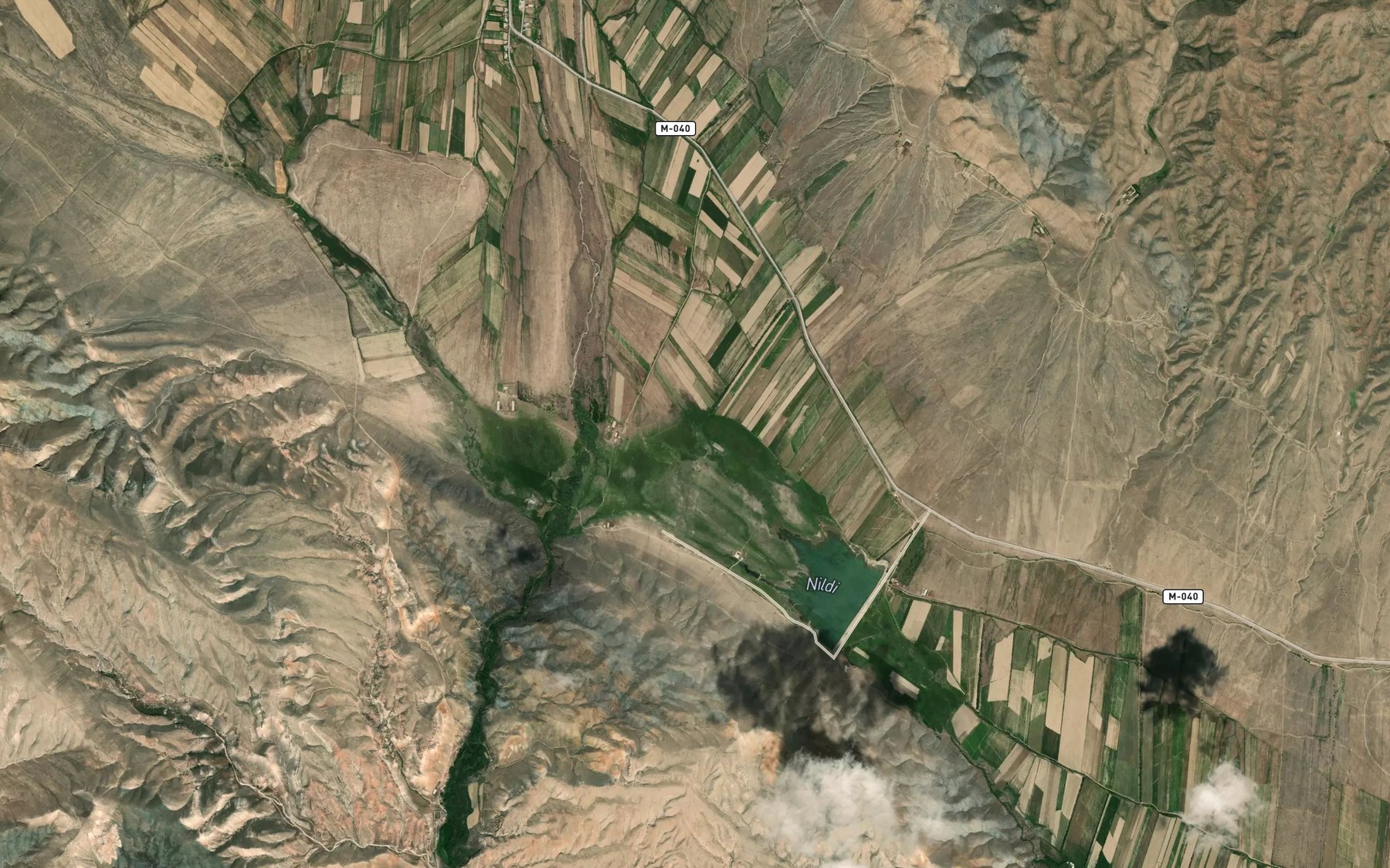 Satellite map of the Aryk Karasu