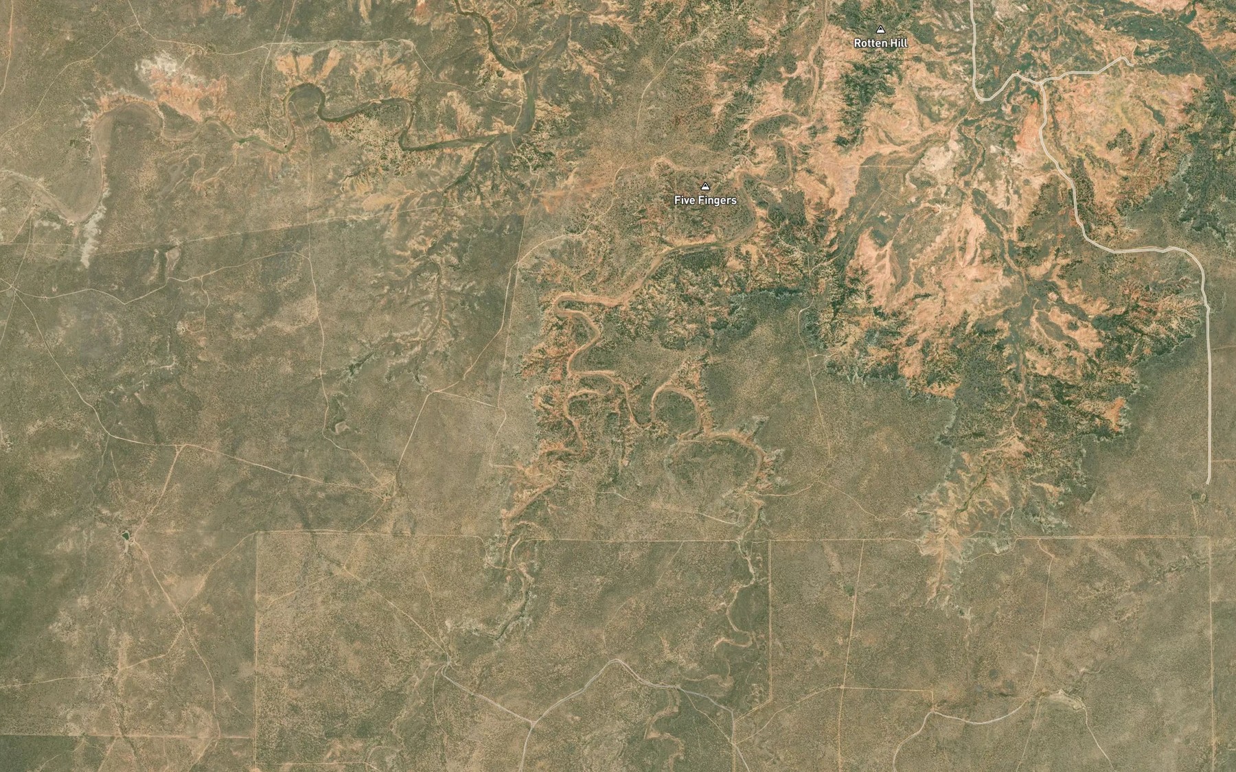 Satellite map of the Goodman Creek