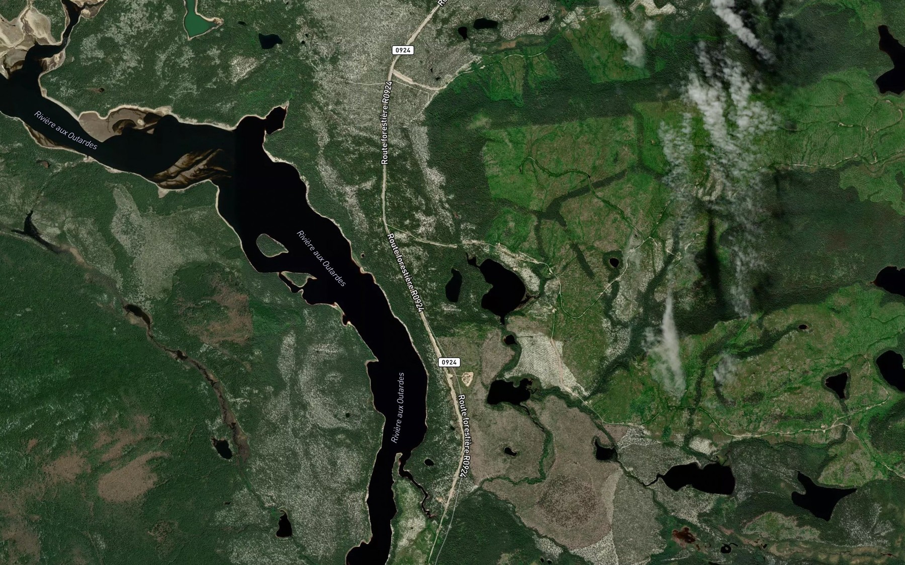 Satellite map of the Lac des Moders