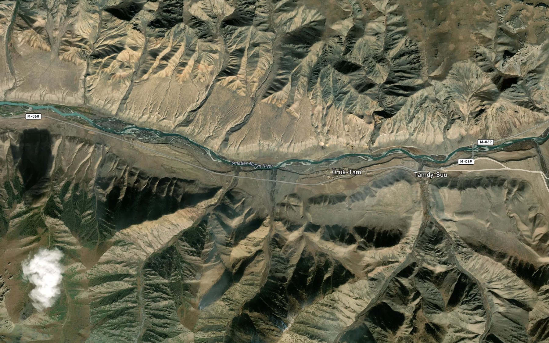 Satellite map of the Kursay