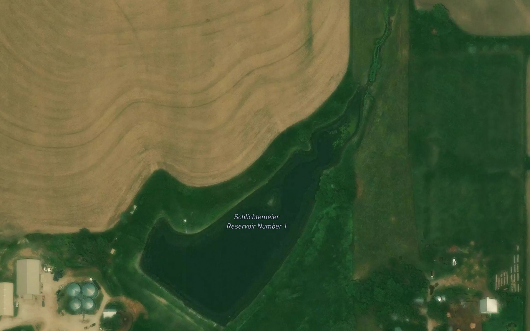 Satellite map of the Schlichtemeier Reservoir Number 1