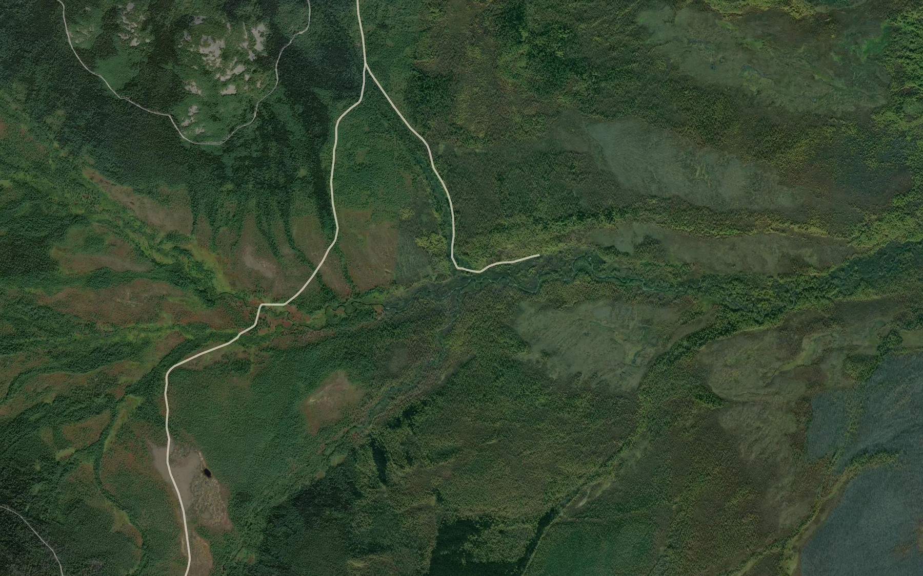 Satellite map of the Verkhnyaya El'gondzha