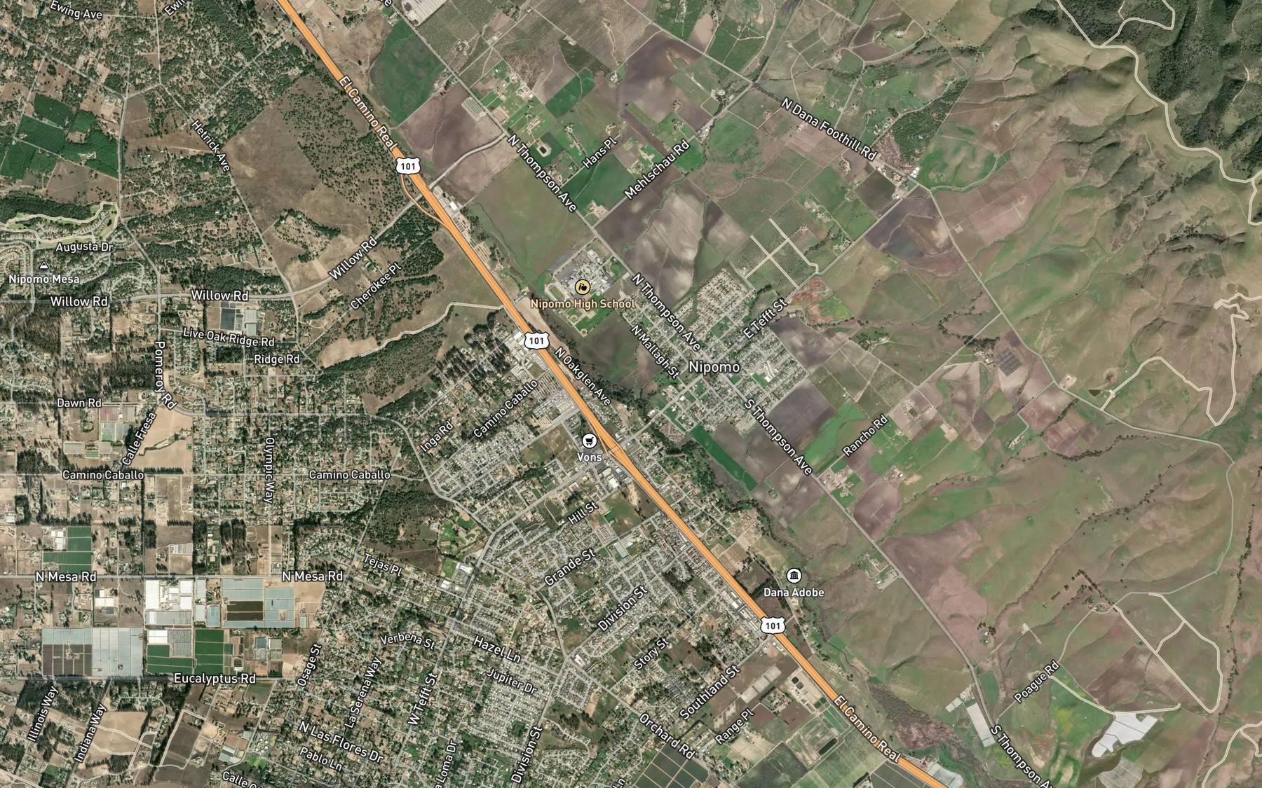 Satellite map of the Deleissigues Creek