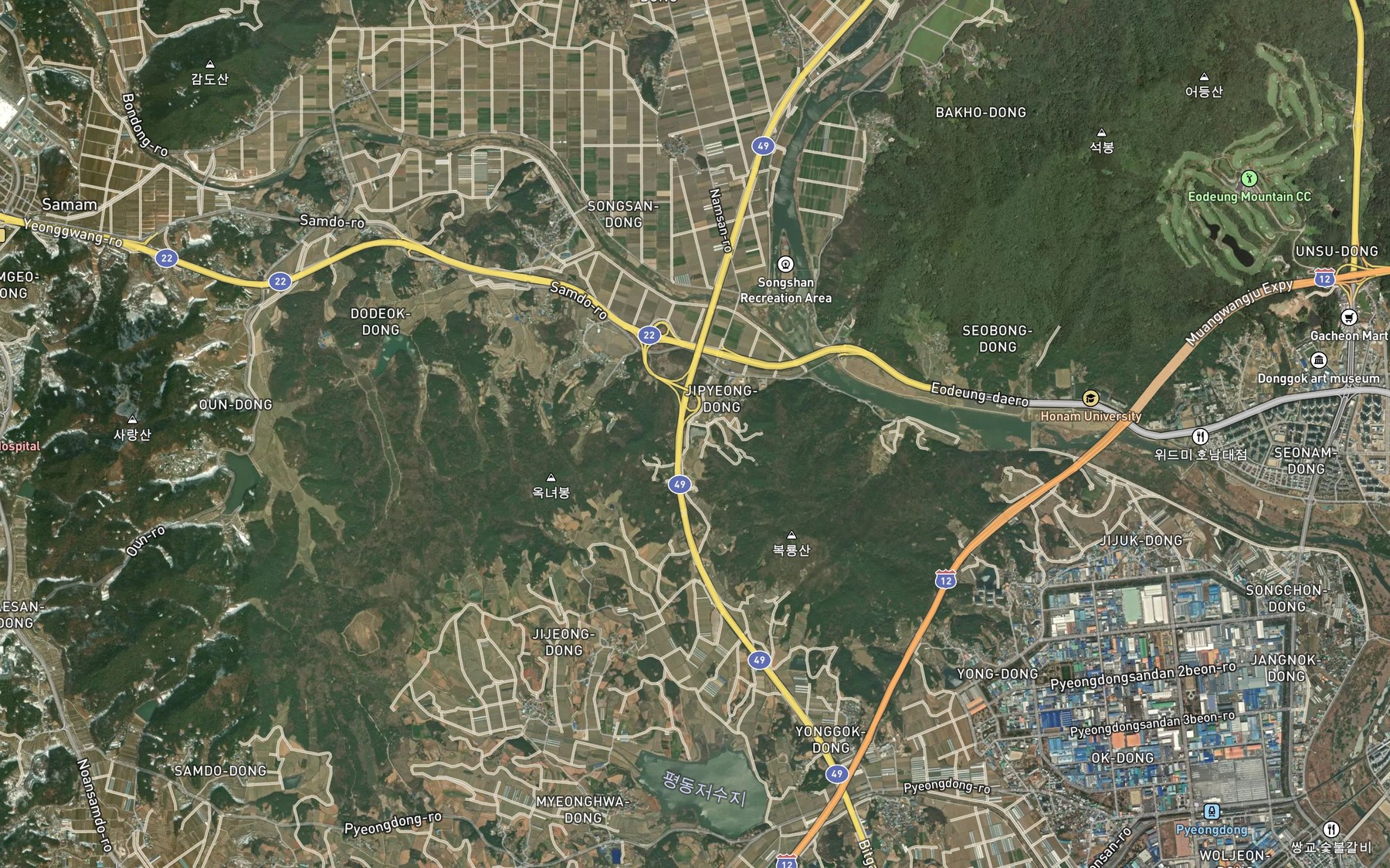 Satellite map of the Unpyeongje