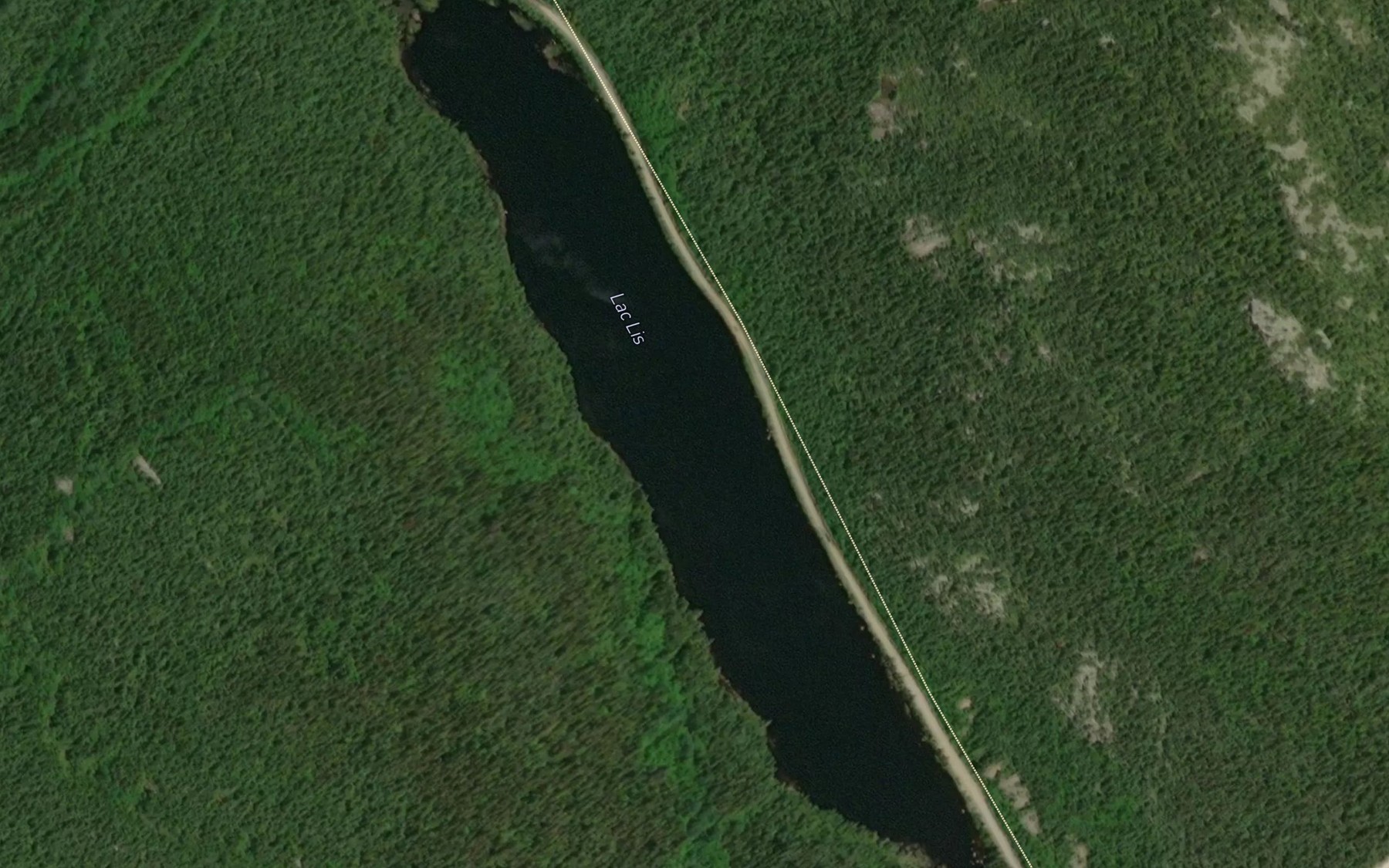 Satellite map of the Lac Lis