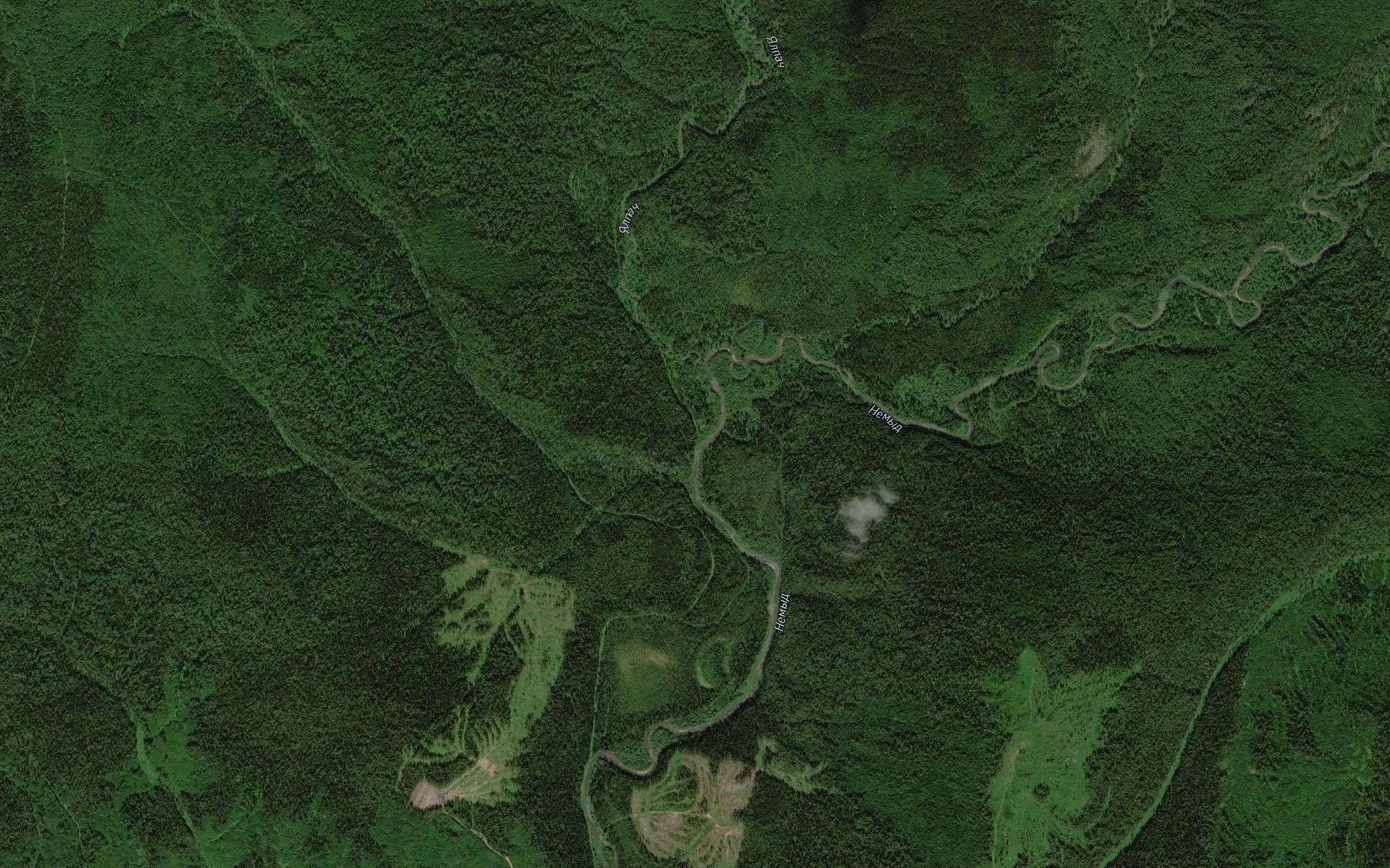 Satellite map of the Yalpach