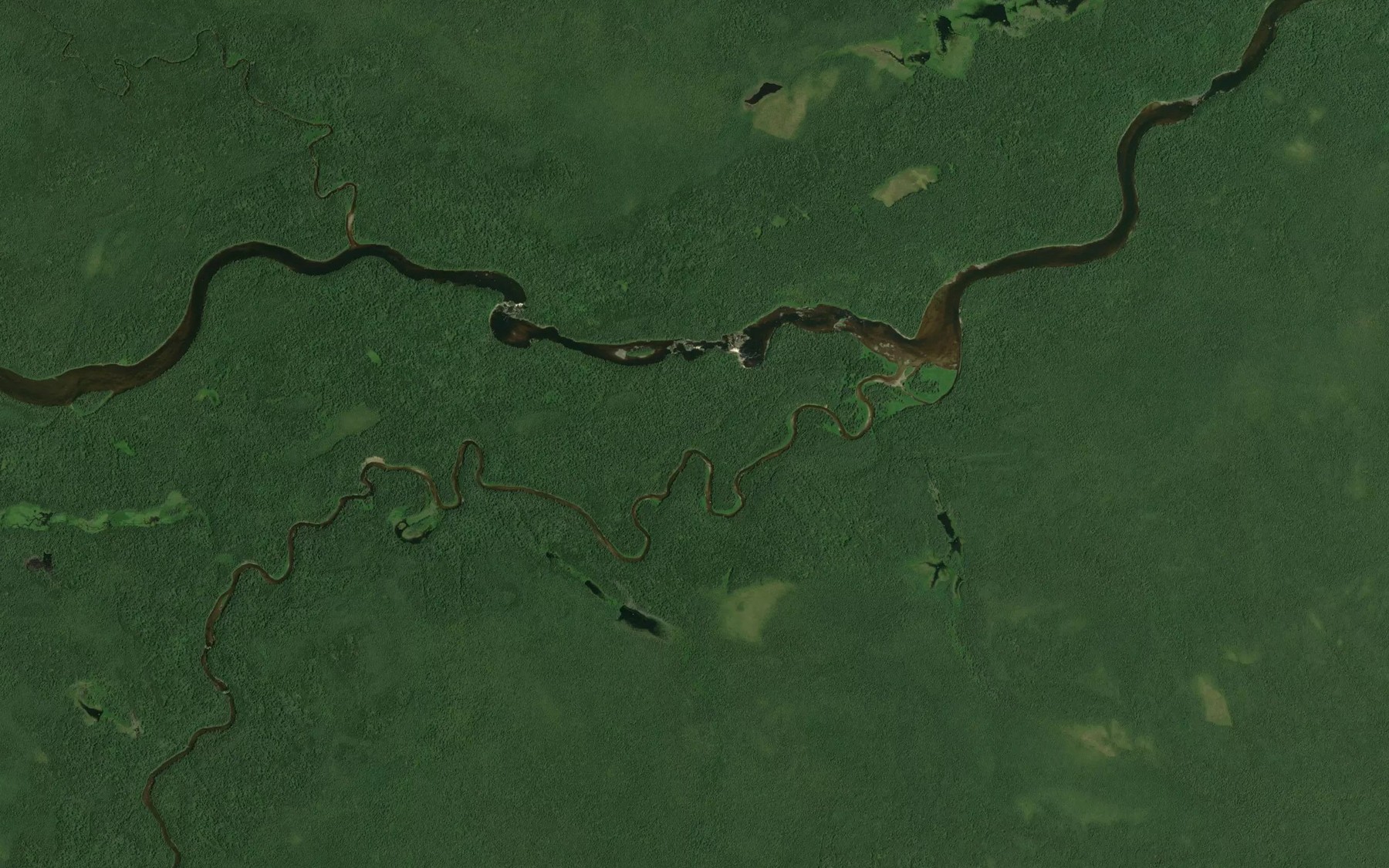 Satellite map of the Esnagami River