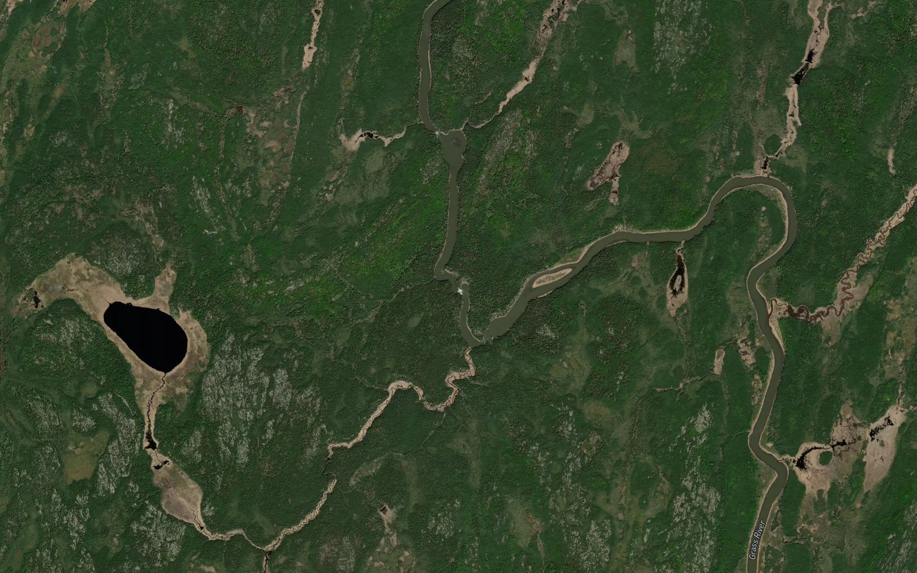 Satellite map of the Nicholson Rapids