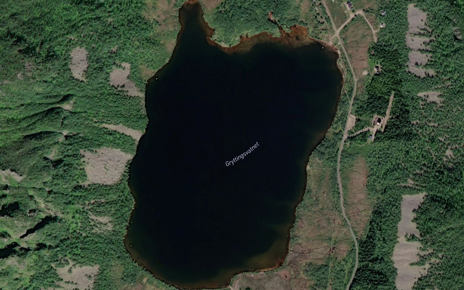 Satellite map of the Gryttingsvatnet