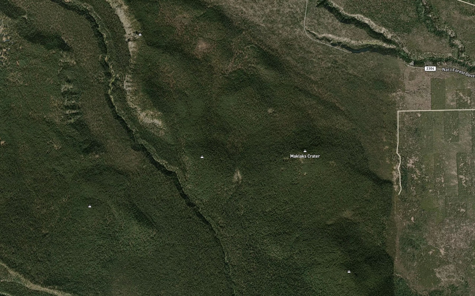 Satellite map of the Maklaks Spring