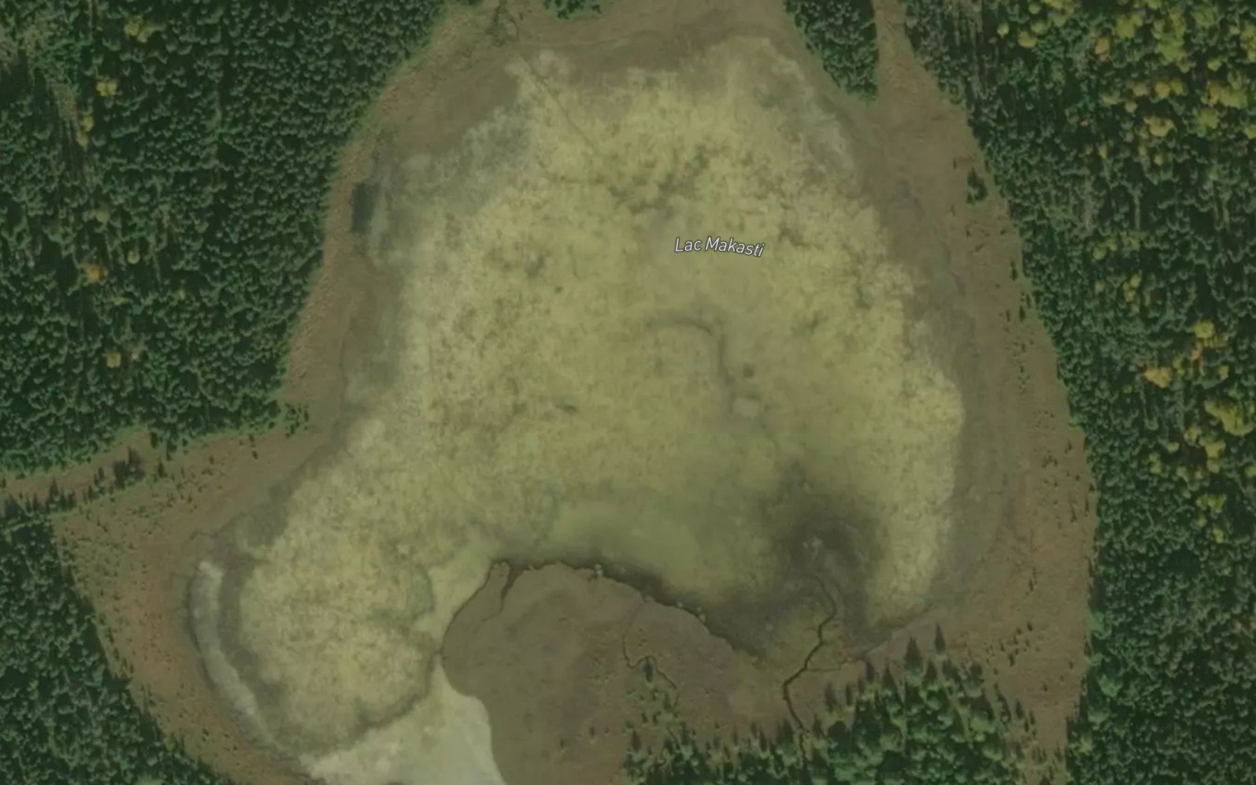 Satellite map of the Lac Makasti