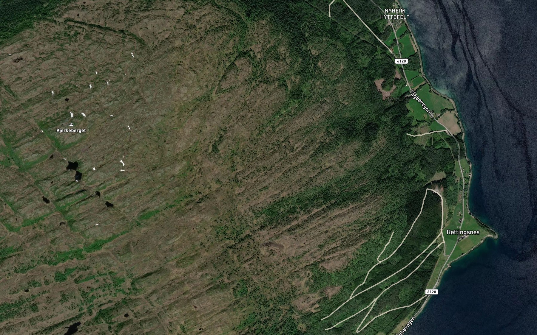 Satellite map of the Bytbekken