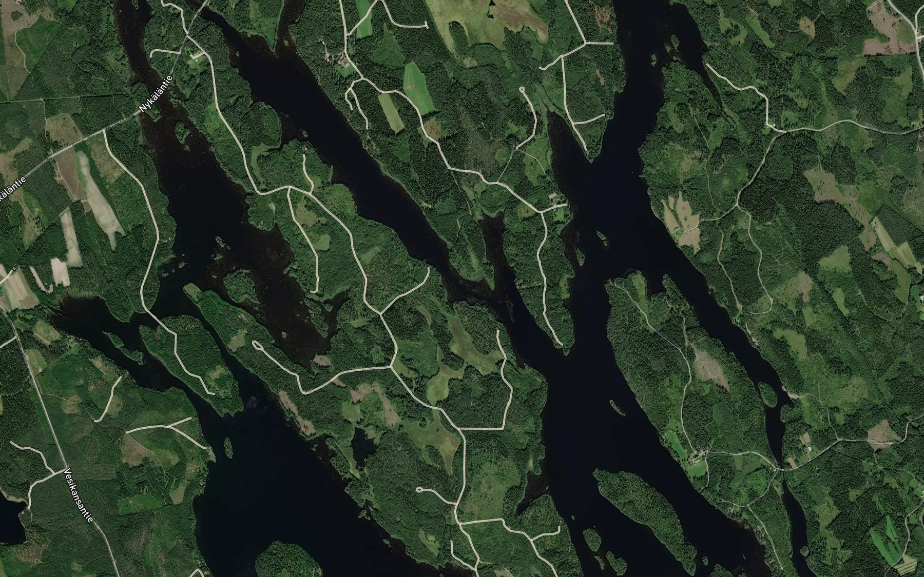 Satellite map of the Riita-ahonsalmi