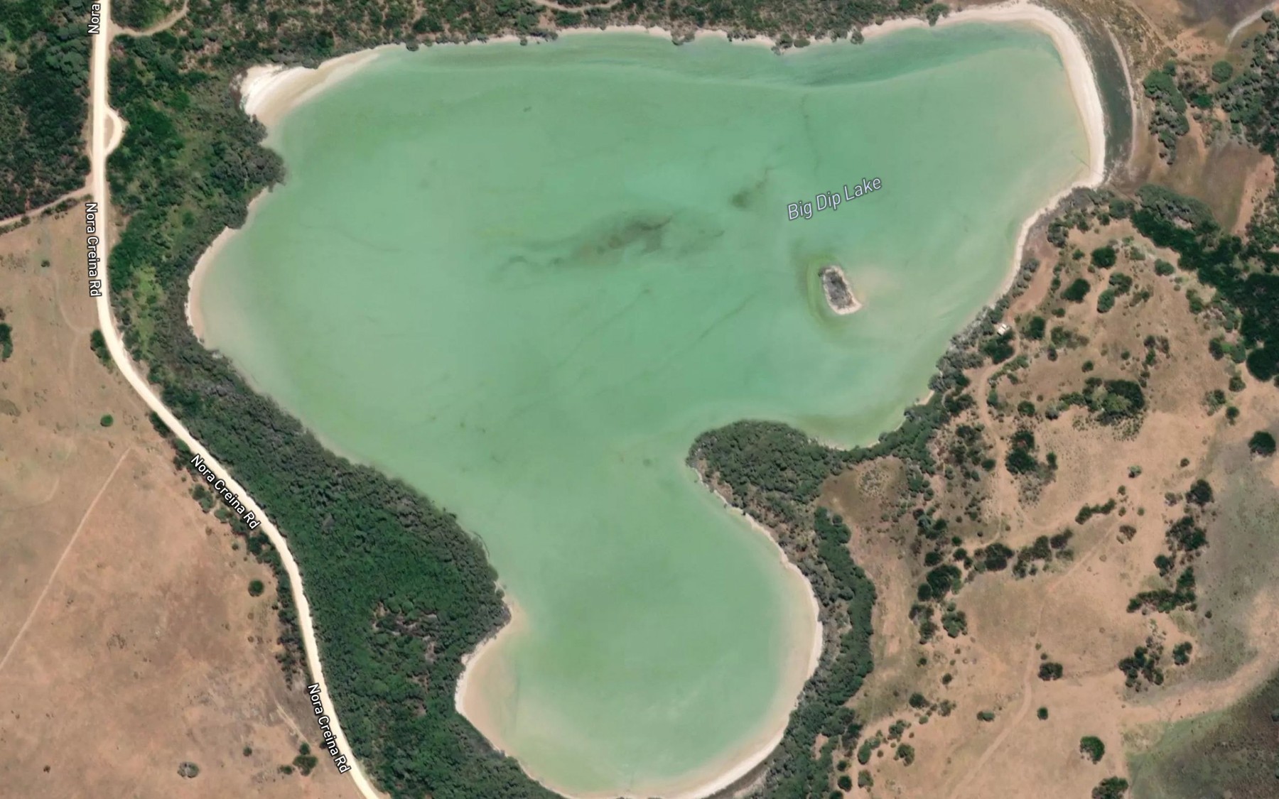 Satellite map of the Big Dip Lake