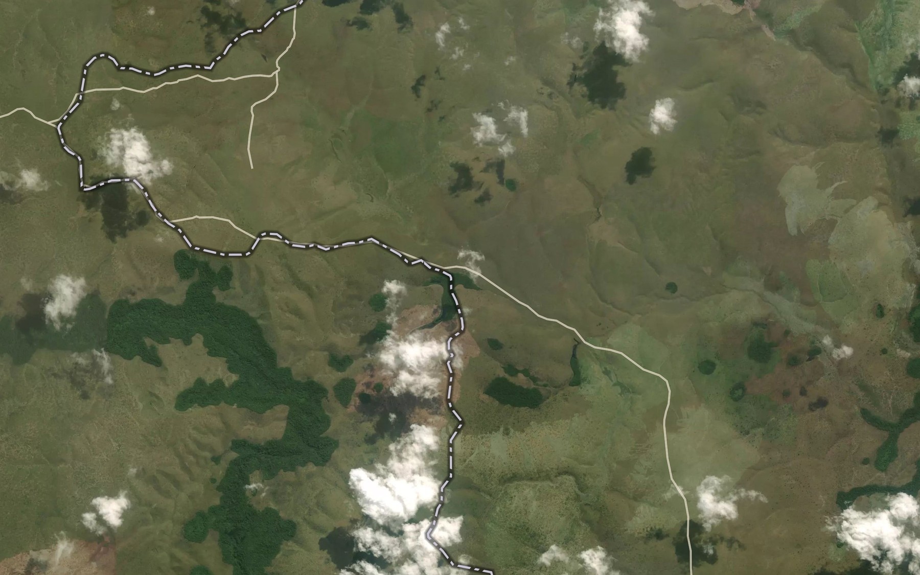 Satellite map of the Etang Nkouka