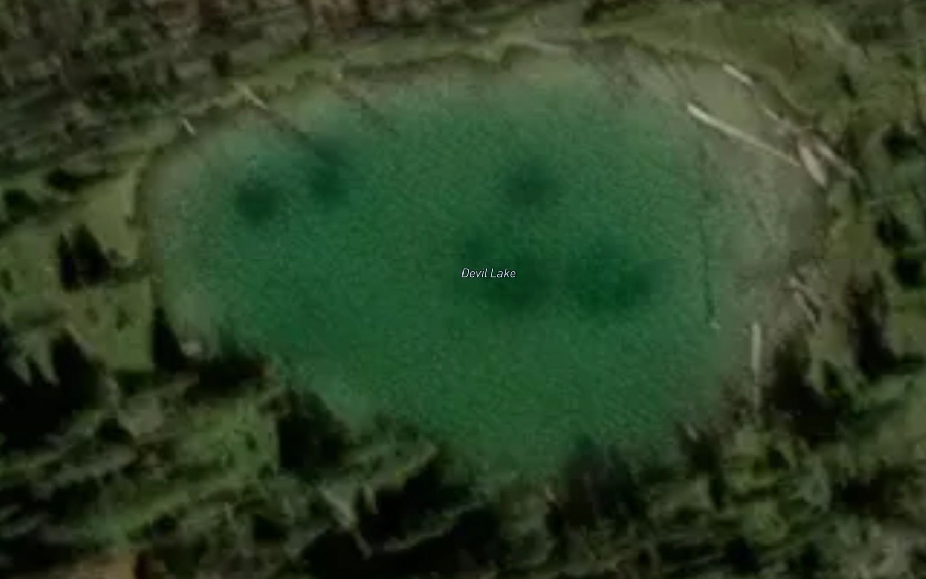 Satellite map of the Devil Lake