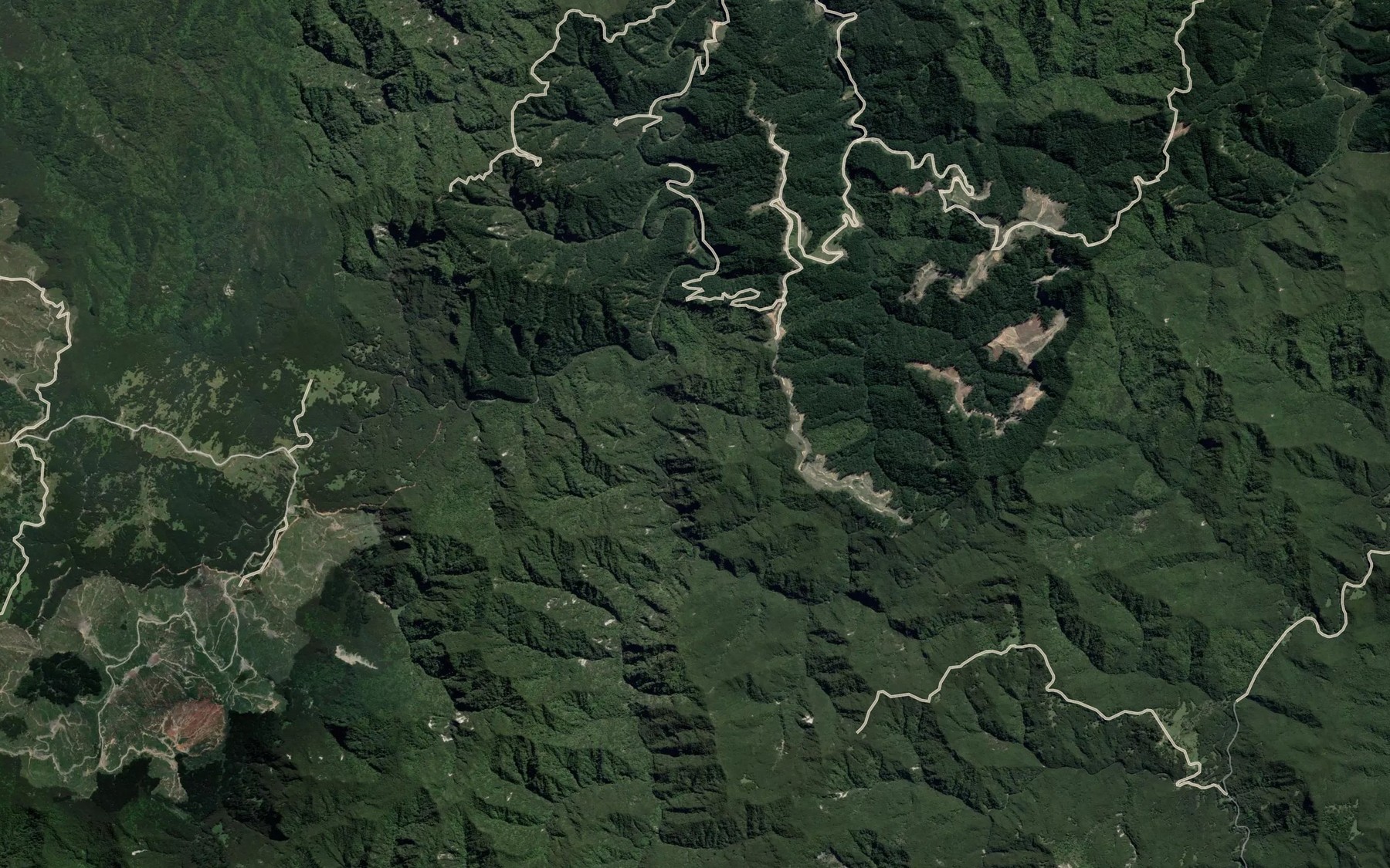 Satellite map of the Mangaehu Stream