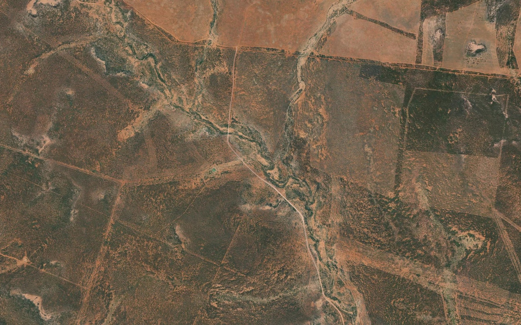 Satellite map of the Mistake Creek