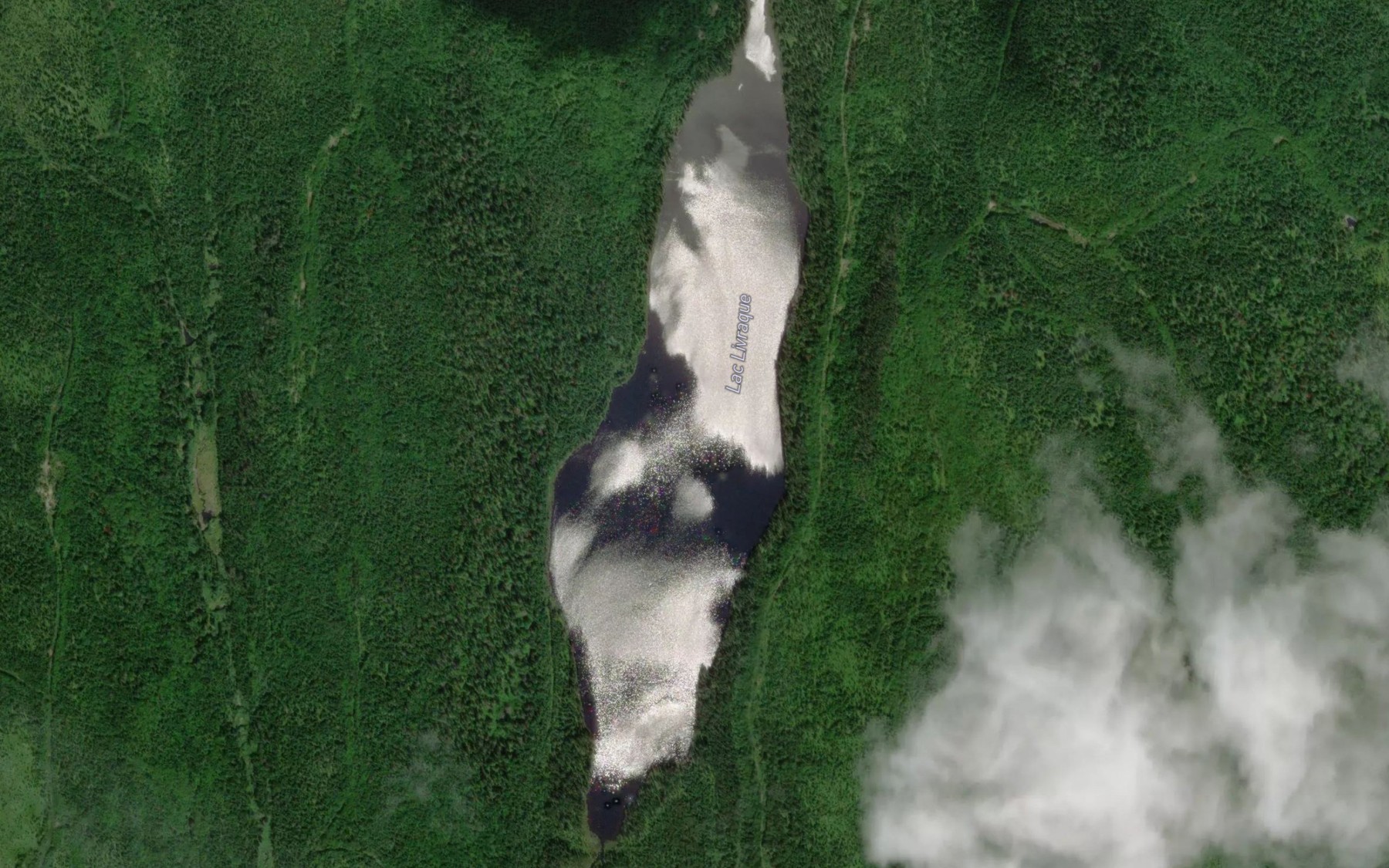 Satellite map of the Lac Livraque