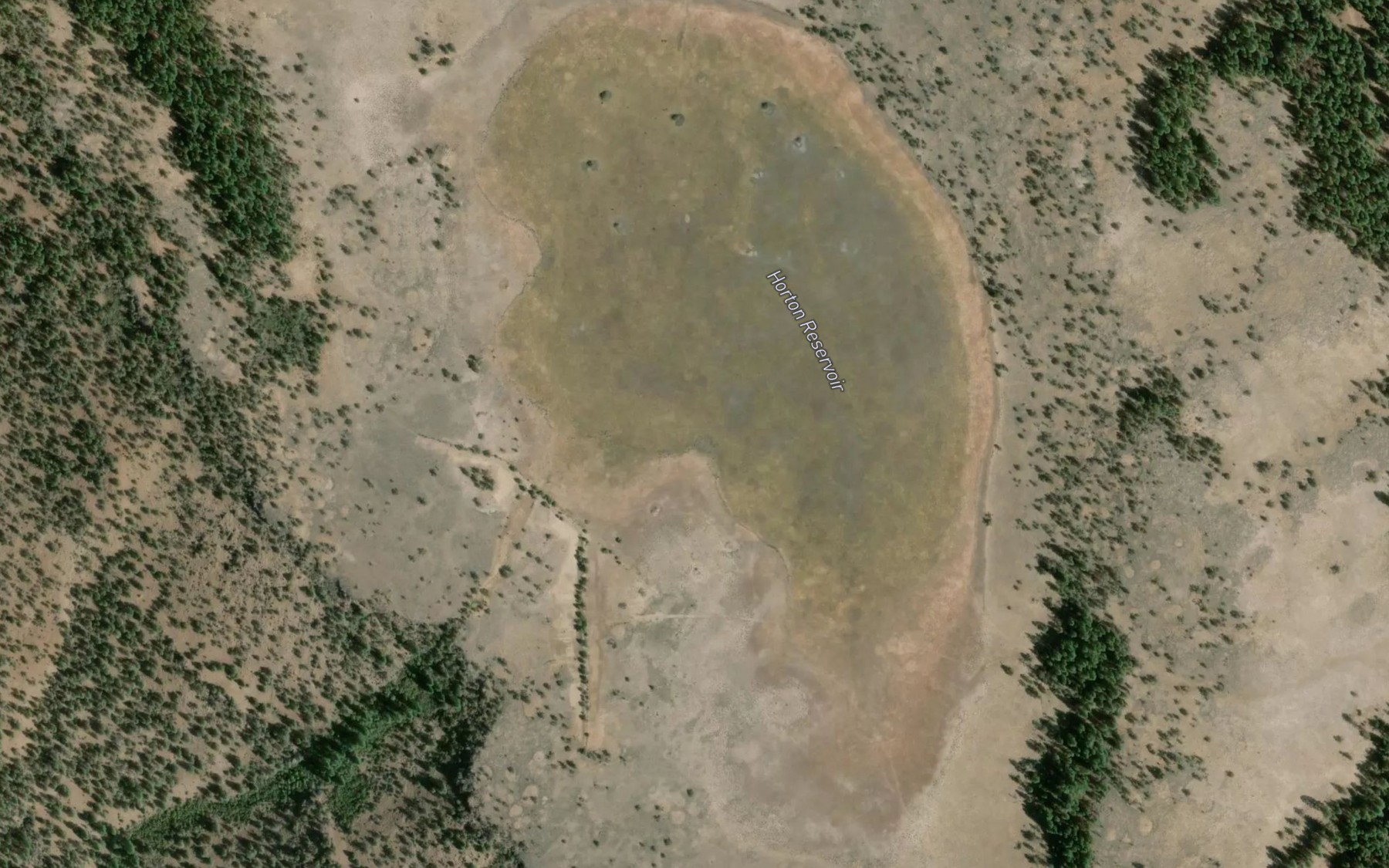 Satellite map of the Horton Reservoir