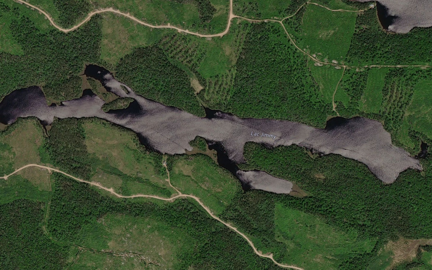 Satellite map of the Lac Jimmy