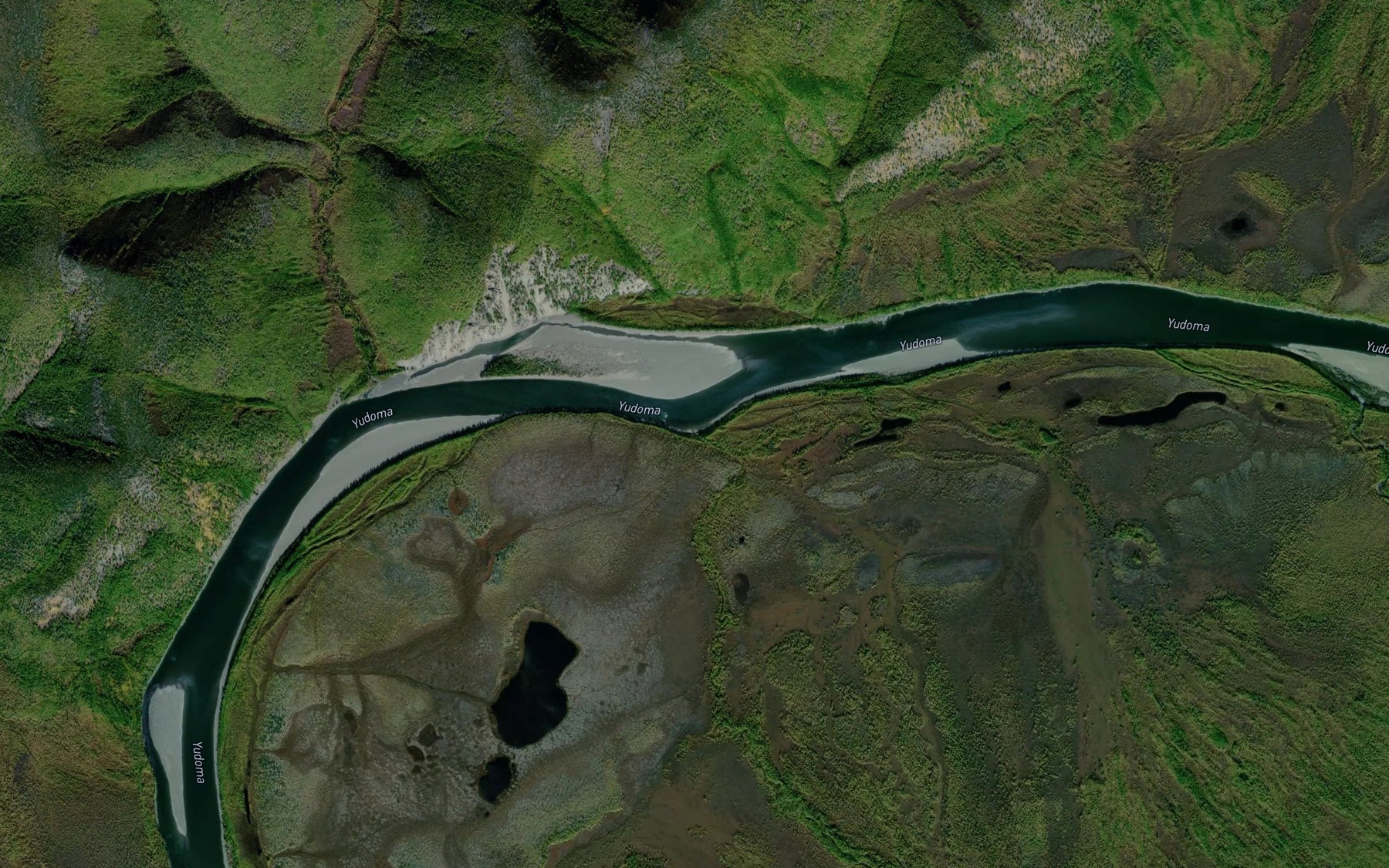 Satellite map of the Dyap
