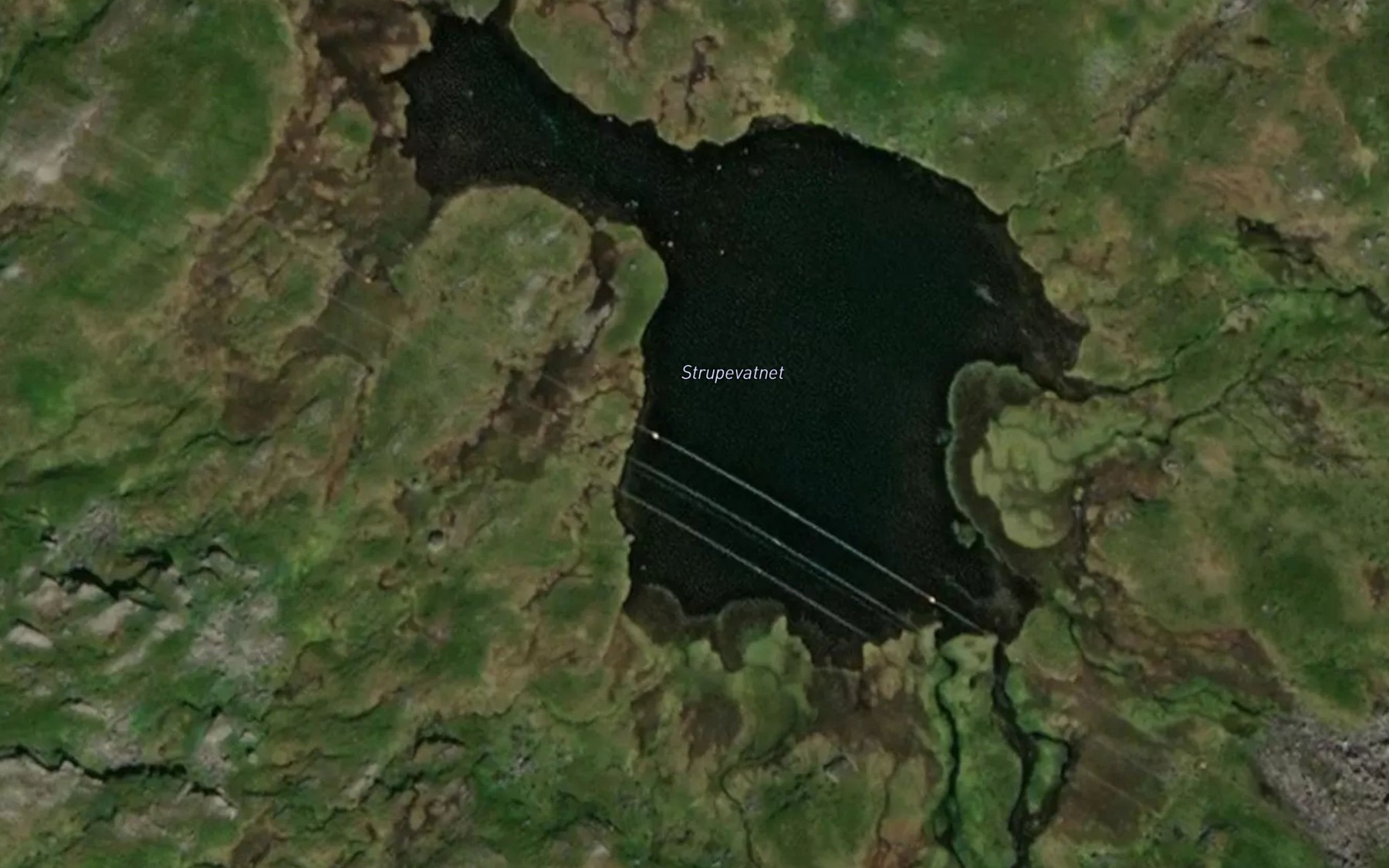 Satellite map of the Strupevatnet