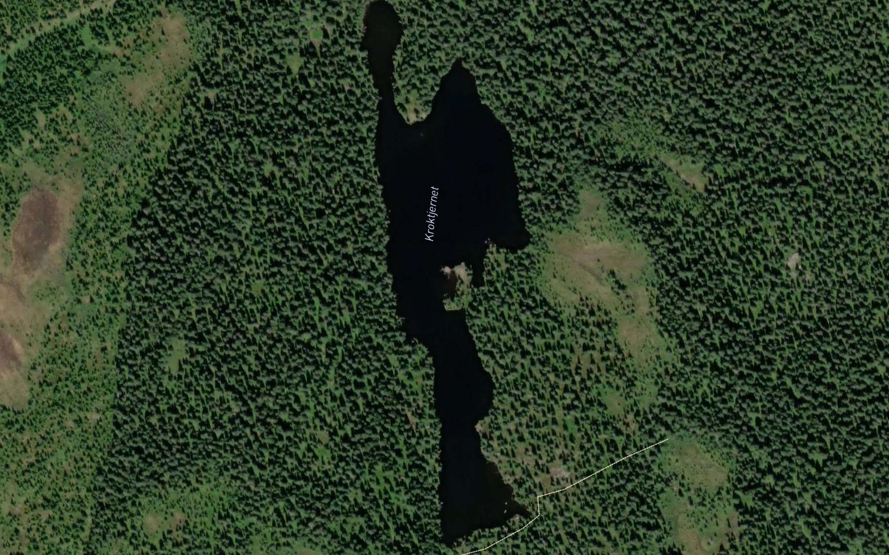 Satellite map of the Kroktjernet