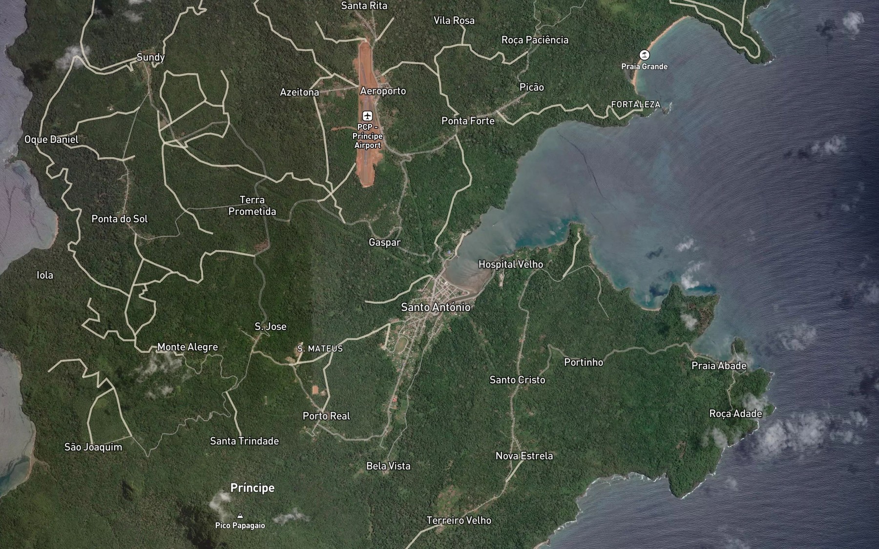 Satellite map of the Ribeira de Frades