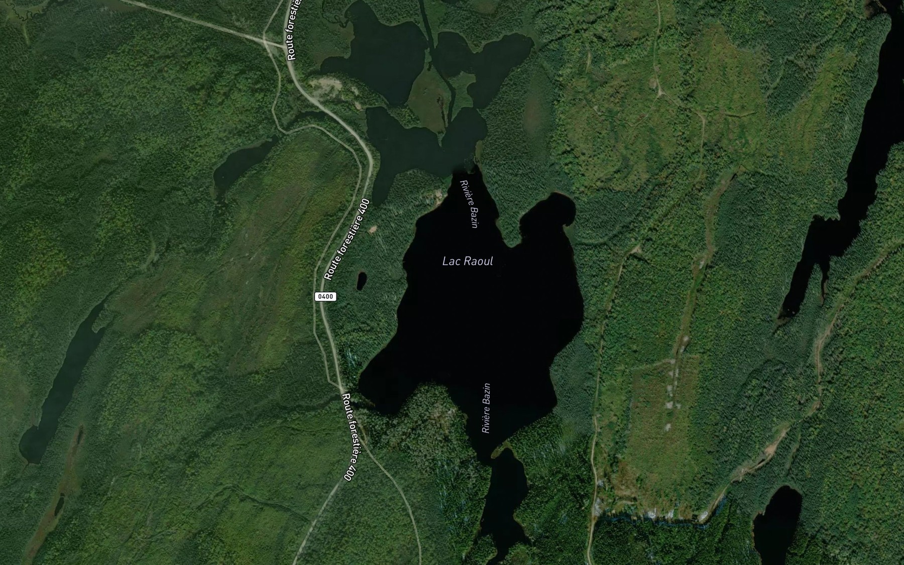 Satellite map of the Lac Raoul