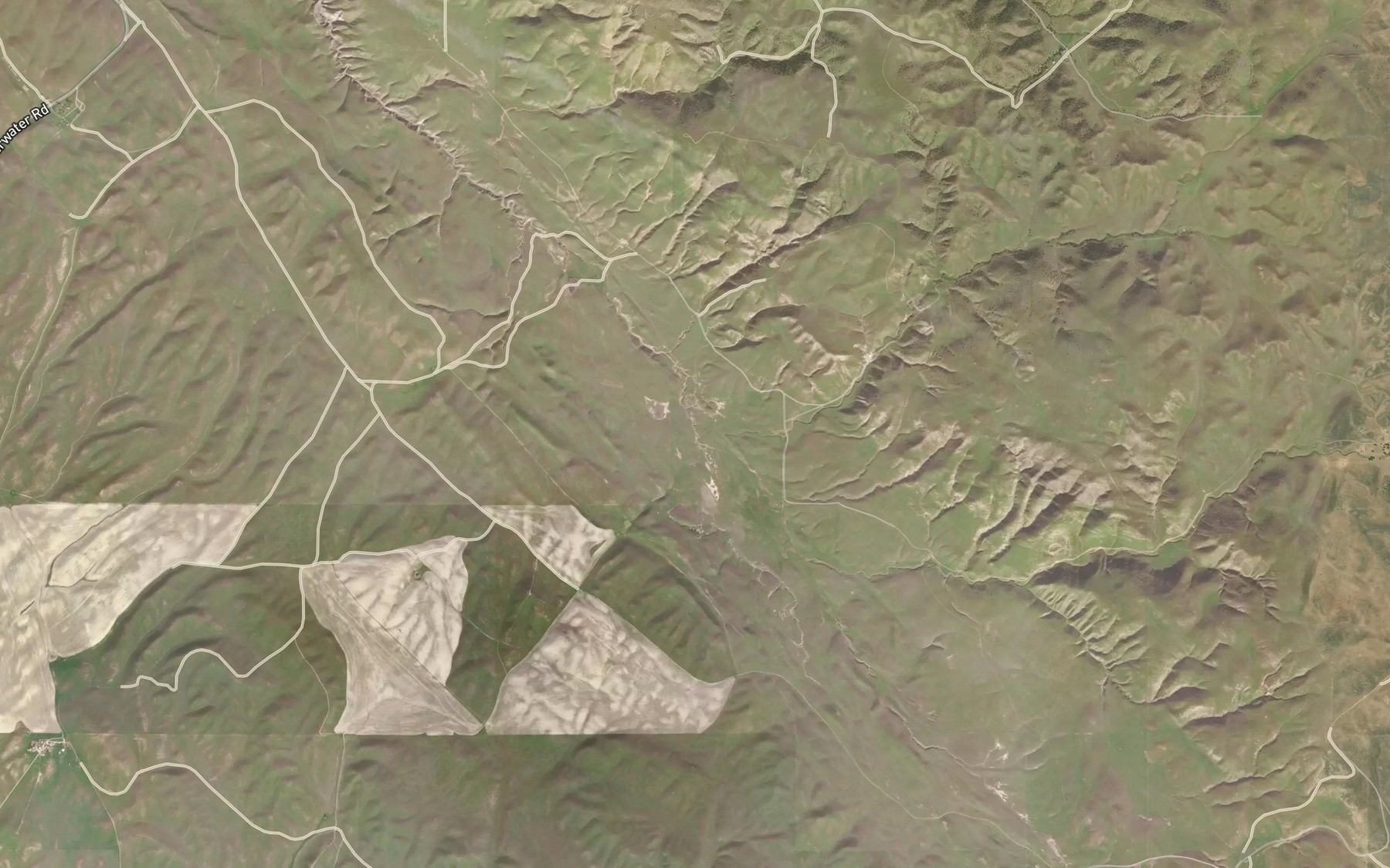 Satellite map of the Yeguas Creek