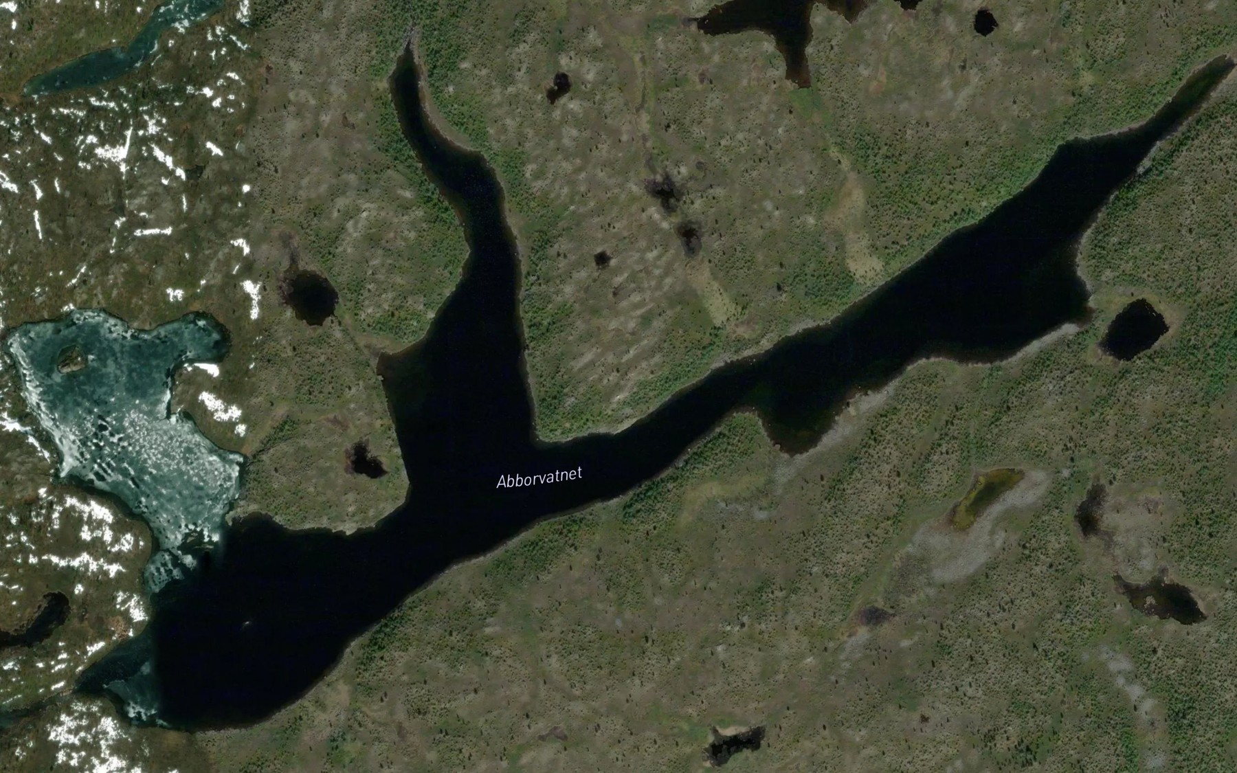 Satellite map of the Abborvatnet