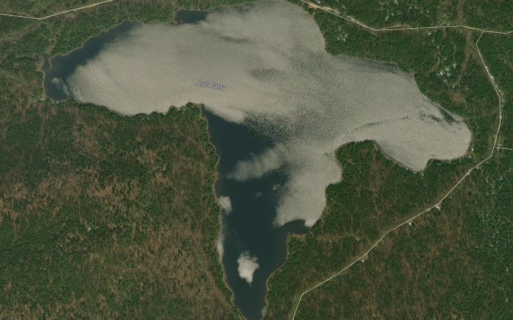 Satellite map of the Lac Patsy
